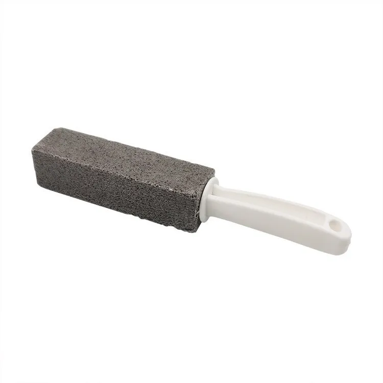 Pumice Stone Toilet Bowl Cleaner with Handle – Natural Scouring Stick for Hard Water Rings, Limescale & Urine Stains, No-Scratch Porcelain Safe, for Rim & Hard-to-Reach Spots